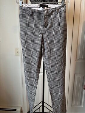 Banana Republic Black and White Glen Plaid Dress Pants